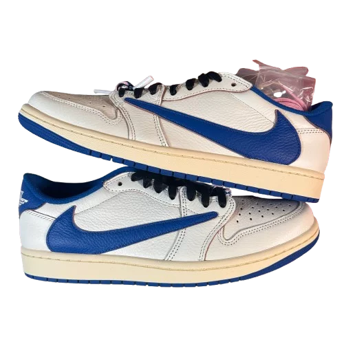 Jordan 1 Retro Low OG SP Fragment x Travis Scott Sail Military Blue
